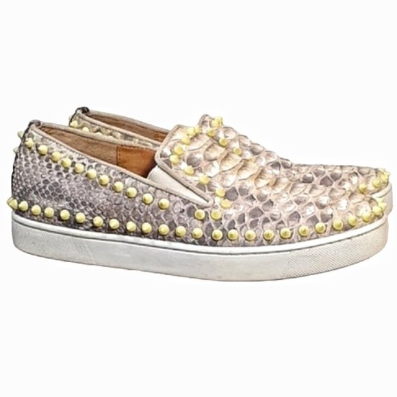 Christian Louboutin Shoes - Louboutin Pik Boat Flat Python 38/7.5